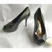 Gucci Shoes | Gucci Black Leather Peep Toe Pumps Heels, Size 7 (Us) 37.5 (Eur) | Color: Black | Size: 7