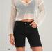 Free People Shorts | Free People Avery Washed Black High-Waisted Denim Bermuda Shorts Size 28 | Color: Black | Size: 28