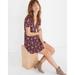 Madewell Dresses | Madewell Wrap Front Mini Dress In Antique Flora Burgundy Floral Size 4 | Color: Blue/Red | Size: 4