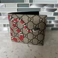 Gucci Accessories | Authentic Gucci Vintage Gg Supreme Kingsnake Print Beige/Ebony Wallet | Color: Tan | Size: Os