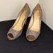 Kate Spade Shoes | Kate Spade Glitter Peep Toe Pumps | Color: Gold | Size: 7