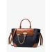 Michael Kors Bags | Michael Kors Hamilton Legacy Large Denim And Leather Belted Satchel Dark Denim | Color: Blue | Size: Os