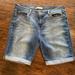 Levi's Shorts | Levi’s Women’s Distressed Jean Shorts With Rolled Cuffs Size 14 Like New. | Color: Blue/White | Size: 14