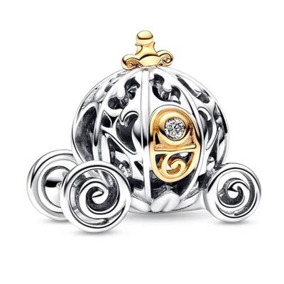 Disney Jewelry | Cinderella Carriage Charm | Color: Gold/Silver | Size: Os