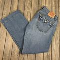 Levi's Jeans | Levi's 542 Womens Jeans Low Flare 14 M/S Light Wash Denim Flap Pockets Red Label | Color: Blue | Size: 14
