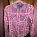 American Eagle Outfitters Tops | 2010 American Eagle Outfitters Pink & Purple Plaid Flannel Long Sleeved Shirt | Color: Pink/Purple | Size: S