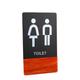 Toilet Signage Toilet Sign Rest Room Wc Sign Acrylic Door Indicator Signboard Wall Mount Sticky Washing Room Signage Plate Card for Home Business Office Door Wall (Color : TOILET)