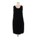 Talbots Casual Dress - Shift: Black Solid Dresses - Women's Size 3X