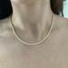 Anthropologie Jewelry | Anthropologie Silver Plated Gold Dainty Necklace Cz Pendant Stones | Color: Gold | Size: Os