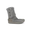 Ugg Australia Boots: Winter Boots Wedge Casual Gray Solid Shoes - Women's Size 5 - Round Toe