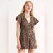 Free People Dresses | Free People Leopard Print Phoenix Romper Brown Button Up Size Small | Color: Black/Brown | Size: S