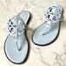Tory Burch Shoes | New Tory Burch Miller Leather Classic Thong Sandals Spring Blue | Color: Blue | Size: 8.5
