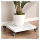 Square Metal Plant Pot Trolley Large Plant Pot Mover Dolly Garden Flower Pot Stand on Wheels Heavy Duty Plant Pot Caddy on Wheels Plant Pot Saucers with Wheels Outdoor and Indoor (Color : Nero, (Whi