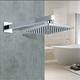 BAZJHH Shower Head Styojom Square Shower Head with Shower arm, Chrome Finish elegant