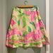 Lilly Pulitzer Skirts | Lilly Pulitzer Vintage Pink And Green Leaf And Giraffes Skirt- Size 6 | Color: Green/Pink | Size: 6