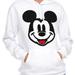 Disney Tops | Disney Mickey Mouse Embroidered White Hoody Size M Nwt | Color: Black/White | Size: M