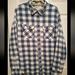 American Eagle Outfitters Shirts | American Eagle Outfitters Blue And White Checked Flannel Shirt Men's (Xl) | Color: Blue/White | Size: Xl