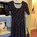 Lularoe Dresses | Lularoe Nicole Dress | Color: Blue/Tan | Size: Xs