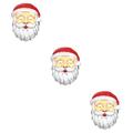 Vaguelly 3 Pcs Glow Mask Chirtsmas Toys for Kids New Years Party Supplies Glow in The Dark Masks Xmas Santa Mouth Cover Christmas Light up Masks Mask Prop Child Plastic Shine White Decorate