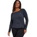 Levi's Tops | Levi's Women's Plus Size Honey Long Sleeve Tee Women's Size 1 Xl Black Nwt | Color: Black | Size: 1x