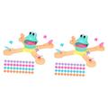 BESTonZON 2 Boxes Toddler Frog Game Kids Frog Toy Feeding Frog Girl Game Toddler Motor Skills Toy Color Sorting Toy Kid Montessori Toy Toys Gluttonous Frogs Child Puzzle