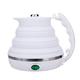 Kettles for Boiling Water, Foldable 555Ml Water Kettle 700W Fast Boil Travel Kettle Jug, Auto Shut-Off, Boil-Dry Protection/White elegant