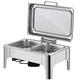 Chafing Dishes Food Warmers, Buffet Server Hot Trays in Stainless Steel, Electric Plate Warmer for Catering Buffet, Hot Plates for Keeping (13l 1/2size)