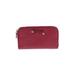 Prada Leather Wallet: Pebbled Burgundy Print Bags