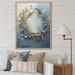 Design Art Bold & Blue Wreath Simplicity - Wreath Canvas Wall Art Plastic in Blue/Yellow | 44 H x 34 W x 1.5 D in | Wayfair FL122635-34-44-MA