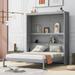 Queen Size Murphy Bed Wall Bed with Shelves for Bedroom