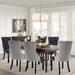 Contemporary Velvet PU Tufted Upholstered Dining Chair Set of 6