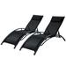 Aluminum Lounge Chairs for Outside with 5 Adjustable Positions