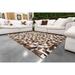 Cowhide Patchwork Rug, Tricolor Tones - Size 4x6' - Tricolor