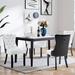 Contemporary Velvet PU Tufted Upholstered Dining Chair Set of 6