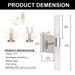YANSUN 2-Light Matte Black Cylinder Bathroom Vanity Light Modern Industrial Wall Sconces with Frosted White Glass Shade (2-Pack)