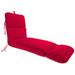 74" x 22" Outdoor Chaise Lounge Cushion with Ties and Loop - 74'' L x 22'' W x 5'' H