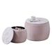Nesting Round Storage Set Of 2 Coffee Table Footstool With Storage Removable Top Round Accent Side Table
