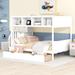 Twin over Full Bunk Bed with Storage Staircase, Shelf, and 2 Drawers, Maximized Storage Space, Versatile, Multi-Functional