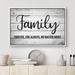 wall26 Family Forever, For Always, No Matter What - Artwork Pictures Large Wall Art Framed Canvas Print Canvas in Gray | Wayfair