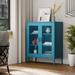 Latitude Run® Ascena Steel 2 - Door Accent Cabinet Metal in Blue | 49 H x 31 W x 15 D in | Wayfair 1DBF10FFA1834DC8AB65ABA8B976597C