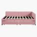 Latitude Run® Decato Daybed Upholstered/Linen in Pink | 27.6 H x 78.9 W x 57.9 D in | Wayfair 090A8D1FABF44B49B9315FF6838A2D40