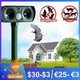 Solar Ultrasonic Repeller Deterrent Pest Cat Dog Fox Deterrent Solar Powered Scarer Repellent