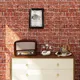 Waterproof Wall Stickers Retro Red Brown Brick Pattern Decoration for Bedroom DIY Modern Home