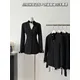 Autumn Winter Black Business Blazer Turtleneck Long Sleeve Elegant Outerwear Office Lady Single
