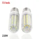 Ampoule LED épis de maïs E27 SMD 5730 72 blanc chaud bougie 220V pour la maison