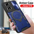 Slide Camera Lens Protect Funda pour Honor X7B Case Armor Ring Stand Cover pour Huawei Honor X7B
