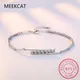 Bracelet Tennis Moissanite pour Femme et Homme Argent Sterling 925 Plaqué Or Blanc Rotterdam