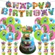 1set My Singing Monsters Birthday Party Decoration Singing Monsters Balloon Banner Cake Topper Party