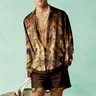 Set di camicie da uomo camicie di moda da uomo + pantaloncini set di due pezzi camicie Hawaii