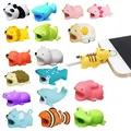 1Pcs Lovely Animal Cable Organizers Cartoon Wire Saver Cover USB Line Earphone Cord Charger